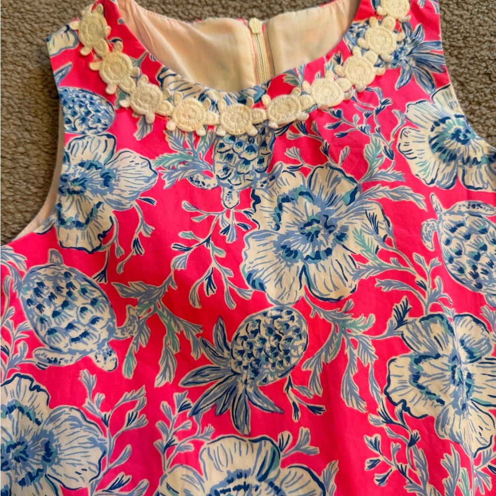 Lilly Pulitzer Pink and Blue Floral Kids Dress